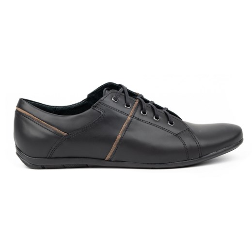 Buty męskie skórzane C25 czarne ze sklepu butyolivier w kategorii Półbuty męskie - zdjęcie 178701200