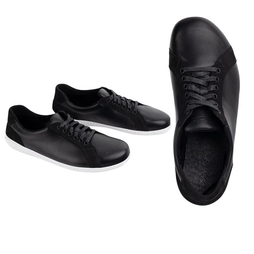 Buty męskie barefoot minimalistyczne skórzane 0741W czarne ze sklepu butyolivier w kategorii Półbuty męskie - zdjęcie 178701272