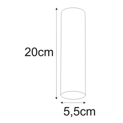 Czarny punktowy plafon w kształcie tuby 20 cm - A734-Amia Lumes One Size Edinos.pl