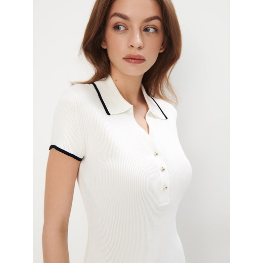 Sukienka Mohito casualowa z krótkim rękawem na lato w serek 