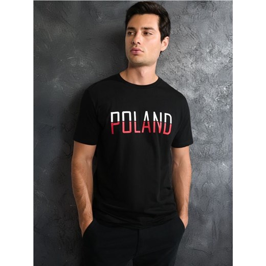 Sinsay - Koszulka Polska - czarny ze sklepu Sinsay w kategorii T-shirty męskie - zdjęcie 178705700