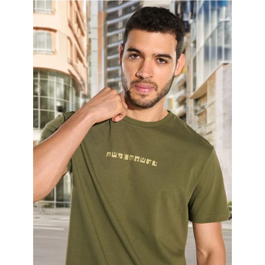 Sinsay - Koszulka - khaki Sinsay XXL promocyjna cena Sinsay