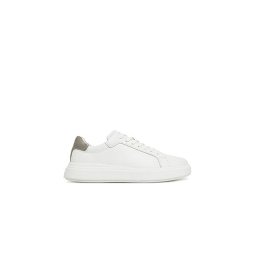 Calvin Klein Sneakersy Low Top Lace Up Lth HM0HM01016 Biały ze sklepu MODIVO w kategorii Buty sportowe męskie - zdjęcie 178706172