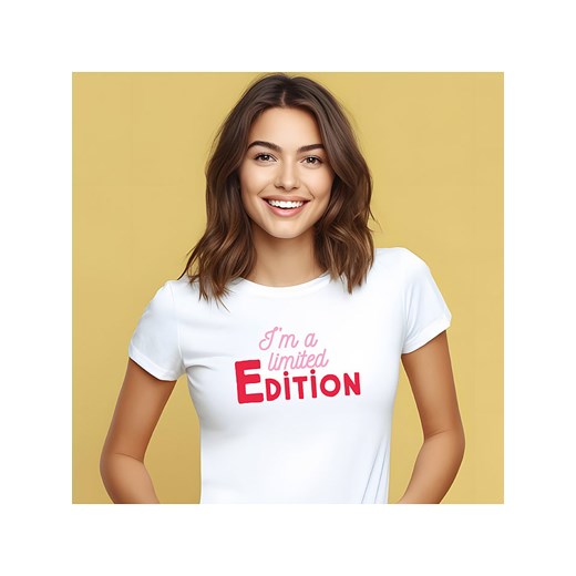 WOOOP Koszulka &quot;I´m a limited edition&quot; w kolorze białym ze sklepu Limango Polska w kategorii Bluzki damskie - zdjęcie 178708224