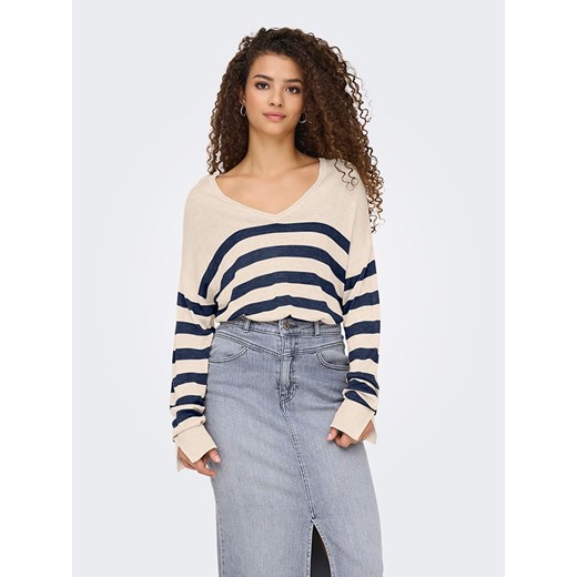 ONLY Sweter w kolorze beżowym ze sklepu Limango Polska w kategorii Swetry damskie - zdjęcie 178708594