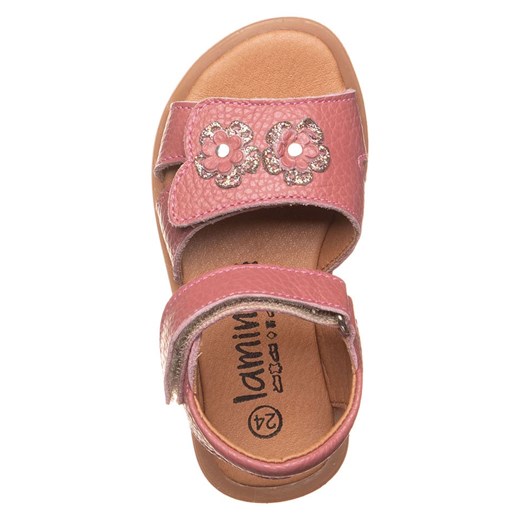 Sandały dziecięce Lamino skórzane z aplikacjami  