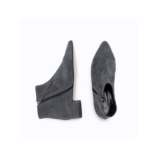 Anna Morellini Skórzane botki &quot;Carannana&quot; w kolorze antracytowym Anna Morellini 36 Limango Polska wyprzedaż