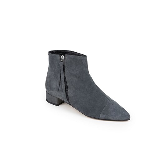 Anna Morellini Skórzane botki &quot;Carannana&quot; w kolorze antracytowym Anna Morellini 36 okazyjna cena Limango Polska