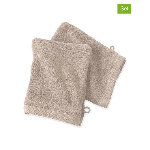 Soft by Perle de Coton Myjki (2 szt.) &quot;Epo&quot; w kolorze beżowym ze sklepu Limango Polska w kategorii Ścierki kuchenne - zdjęcie 178711150