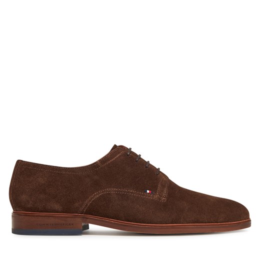 Półbuty Tommy Hilfiger Hilfiger Thunit Suede Shoe FM0FM05377 Brązowy Tommy Hilfiger 43 eobuwie.pl