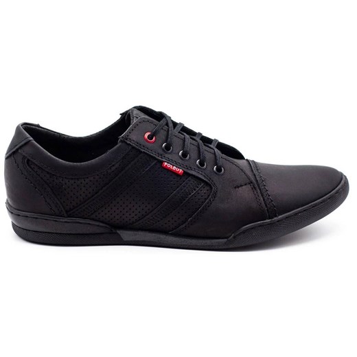 Polbut Buty męskie Casual R3 Perforacja Czarne ze sklepu ButyModne.pl w kategorii Półbuty męskie - zdjęcie 178713831