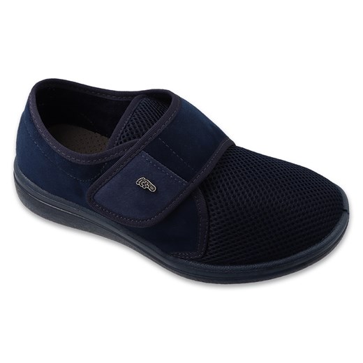 DR.ORTO Befado buty damskie na rzep z wkładką wymienną pu 088D001 granatowe niebieskie ze sklepu ButyModne.pl w kategorii Kapcie damskie - zdjęcie 178713904