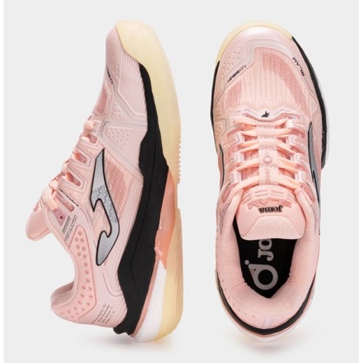 Buty sportowe damskie Joma do tenisa różowe na płaskiej podeszwie