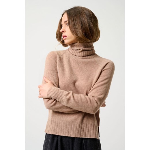 AUTHENTIC CASHMERE Kaszmirowy golf &quot;Cassy&quot; w kolorze beżowym ze sklepu Limango Polska w kategorii Swetry damskie - zdjęcie 178714893