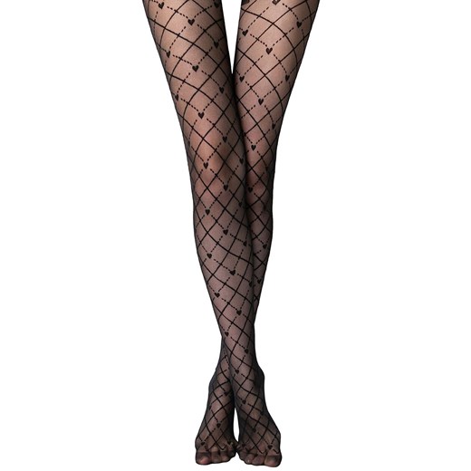 Conte rajstopy damskie w serca Bella 20 DEN, Kolor czarny, Rozmiar 2, Conte ze sklepu Intymna w kategorii Rajstopy - zdjęcie 178715231