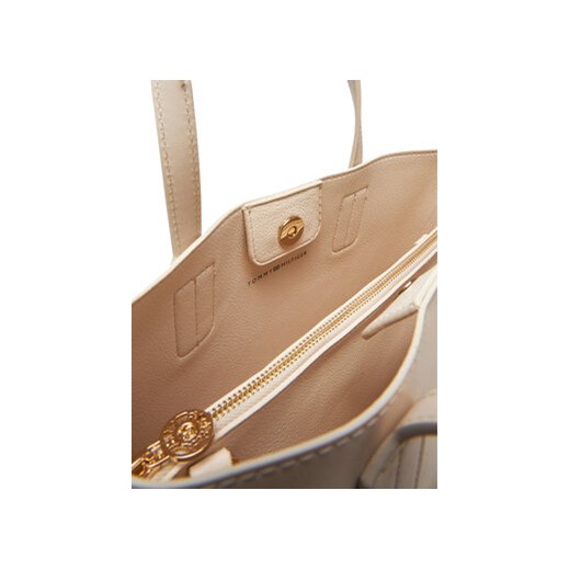 Tommy Hilfiger Torebka Th Distinct Mini Tote AW0AW17192 Beżowy Tommy Hilfiger uniwersalny MODIVO