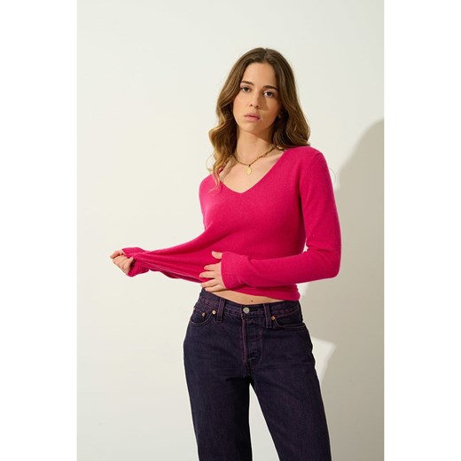 AUTHENTIC CASHMERE Kaszmirowy sweter &quot;Galise&quot; w kolorze różowym ze sklepu Limango Polska w kategorii Swetry damskie - zdjęcie 178716924