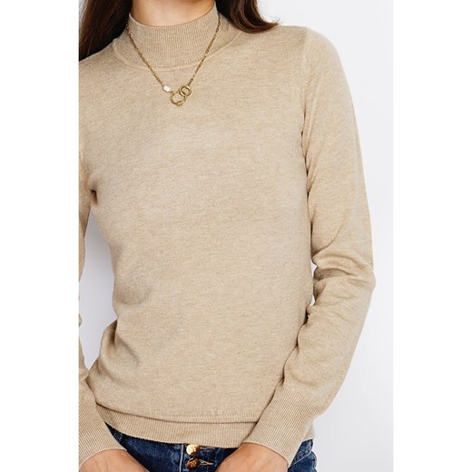 ASSUILI Kaszmirowy sweter w kolorze beżowym 40 wyprzedaż Limango Polska