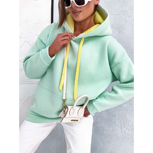 Bluza oversize damska fioletowa gruba z kapturem ze sklepu goodlookin.pl w kategorii Bluzy damskie - zdjęcie 178718204