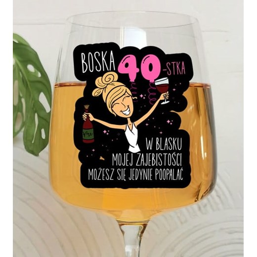 Kieliszek do wina na 40 urodziny - BOSKA 40 BLONDYNKA Timeforf M Time For Fashion