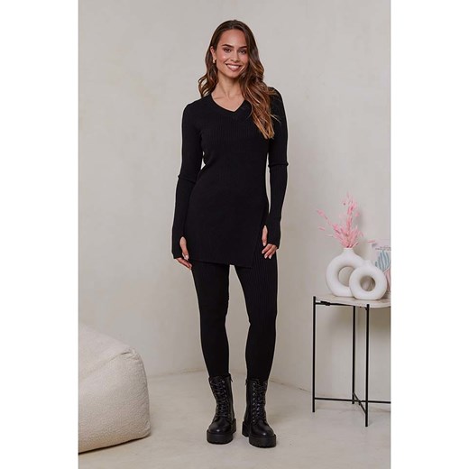 Soft Cashmere 2-częściowy zestaw w kolorze czarnym ze sklepu Limango Polska w kategorii Swetry damskie - zdjęcie 178718650