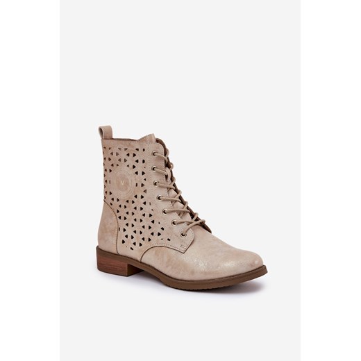 Botki Boto na obcasie eleganckie zamszowe na zamek 