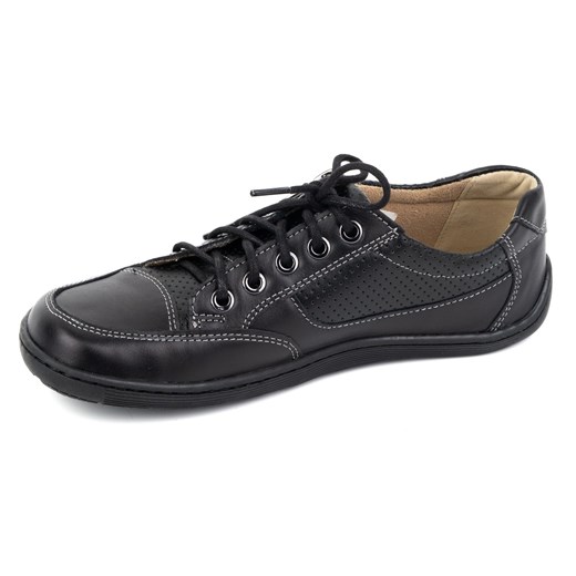 Barefoot Damskie minimalistyczne półbuty skórzane OLIVIER 770 czarne ze sklepu ButyModne.pl w kategorii Półbuty damskie - zdjęcie 178719992