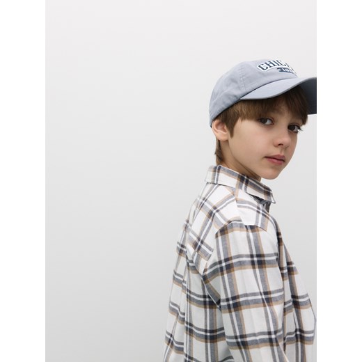 Reserved - Bawełniana koszula w kratę - beżowy Reserved 140 (9 lat) Reserved