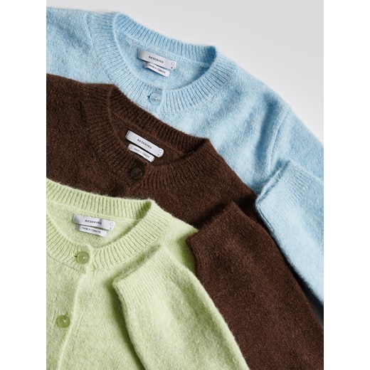 Sweter damski Reserved brązowy w serek