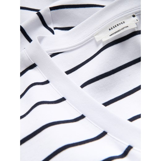 Reserved - T-shirt z dekoltem V - wielobarwny Reserved XS Reserved