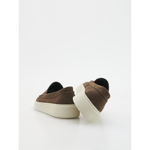 Reserved - Skórzane trampki - brązowy Reserved 43 Reserved
