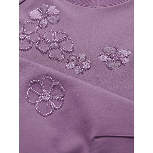 Bluza damska Reserved fioletowa casual z elastanu 