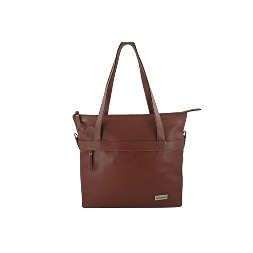 Torebka skórzana shopper na ramię - Brązowa ze sklepu butyolivier w kategorii Torby Shopper bag - zdjęcie 178724303