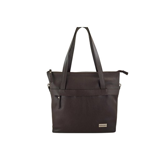Torebka skórzana shopper na ramię - Brązowa ciemna ze sklepu butyolivier w kategorii Torby Shopper bag - zdjęcie 178725101