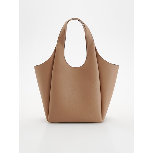 Reserved - Torebka shopper - beżowy ze sklepu Reserved w kategorii Torebki damskie - zdjęcie 178726511