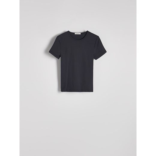 Reserved - Gładki t-shirt - czarny Reserved S Reserved