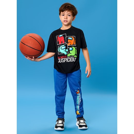 Sinsay - Spodnie dresowe Among Us - mid blue Sinsay 122 Sinsay