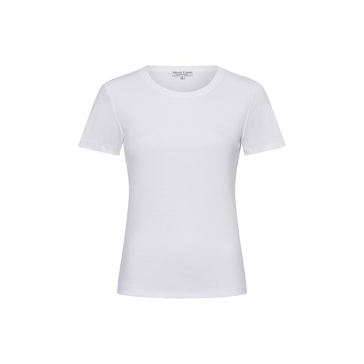 Marie Lund Damska koszulka z dzianiny Kobiety Bawełna biały jednolity ze sklepu vangraaf w kategorii Bluzki damskie - zdjęcie 178731111