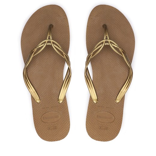 Japonki Havaianas 41232251856 Brązowy Havaianas 42 eobuwie.pl