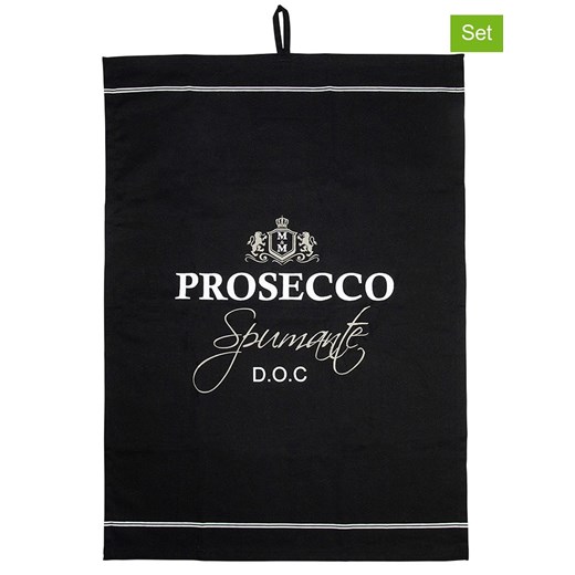 Mars &amp; More Ściereczki (3 szt.) &quot;Prosecco&quot; w kolorze czarnym do naczyń - 70 x 50 cm ze sklepu Limango Polska w kategorii Ścierki kuchenne - zdjęcie 178733162