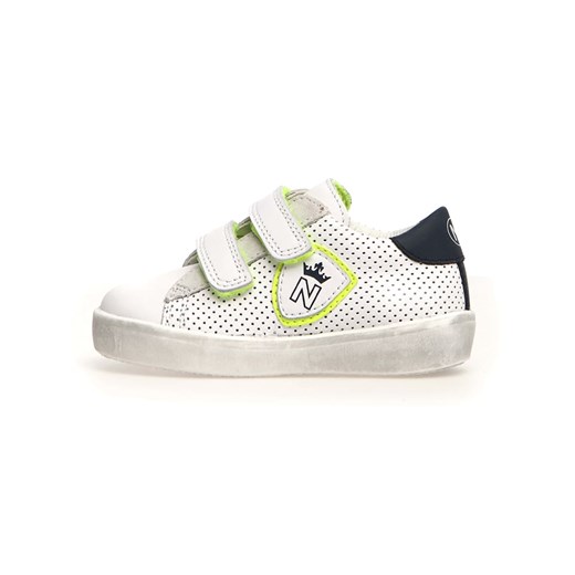 Naturino Skórzane sneakersy &quot;Korey&quot; w kolorze biało-zielonym ze sklepu Limango Polska w kategorii Trampki dziecięce - zdjęcie 178733804