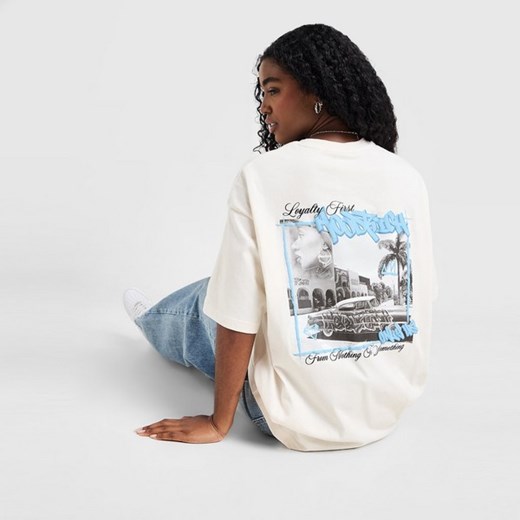 HOODRICH T-SHIRT URBAN BF TEE O&#039;WHT/BLU ze sklepu JD Sports  w kategorii Bluzki damskie - zdjęcie 178734681