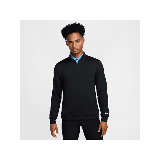Męska bluza do golfa z zamkiem 1/2 Nike Tour - Czerń ze sklepu Nike poland w kategorii Bluzy męskie - zdjęcie 178735370