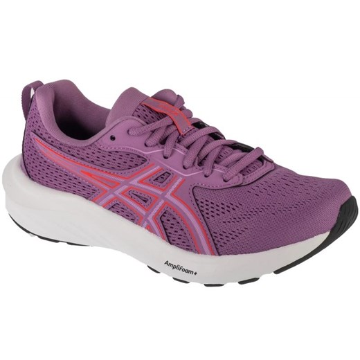 Buty sportowe damskie Asics dla biegaczy fioletowe wiązane na płaskiej podeszwie