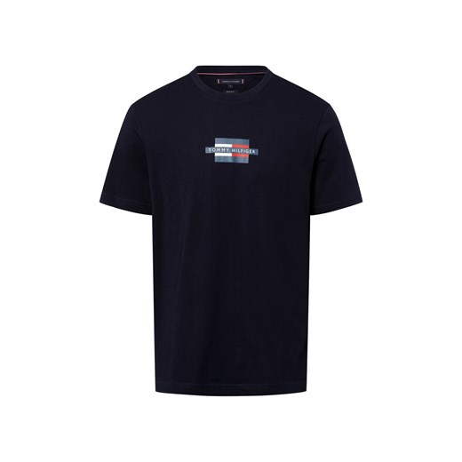 Tommy Hilfiger Koszulka męska Mężczyźni Bawełna granatowy jednolity ze sklepu vangraaf w kategorii T-shirty męskie - zdjęcie 178738551