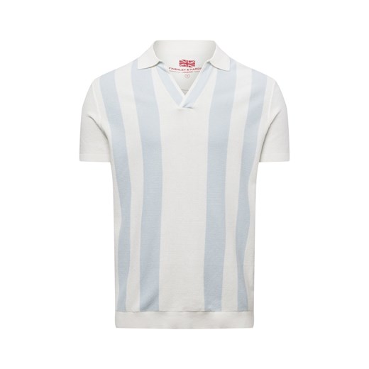 Finshley & Harding London Męska koszulka polo Mężczyźni Bawełna écru w paski ze sklepu vangraaf w kategorii T-shirty męskie - zdjęcie 178738553