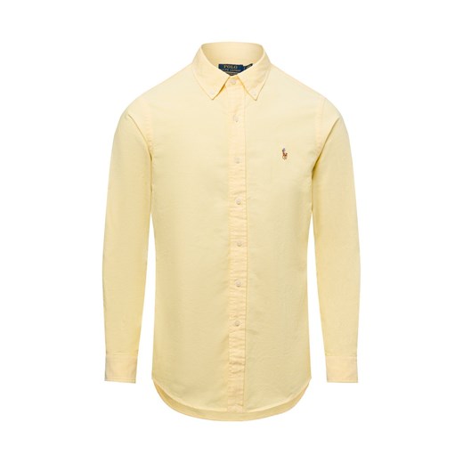 Polo Ralph Lauren Męska koszula casualowa - Custom Fit Mężczyźni Comfort Fit Bawełna żółty jednolity ze sklepu vangraaf w kategorii Koszule męskie - zdjęcie 178738564