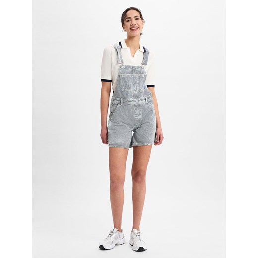HUGO BLUE Damskie spodenki na szelkach - Gaisha Kobiety Bawełna denim w paski ze sklepu vangraaf w kategorii Szorty - zdjęcie 178738574
