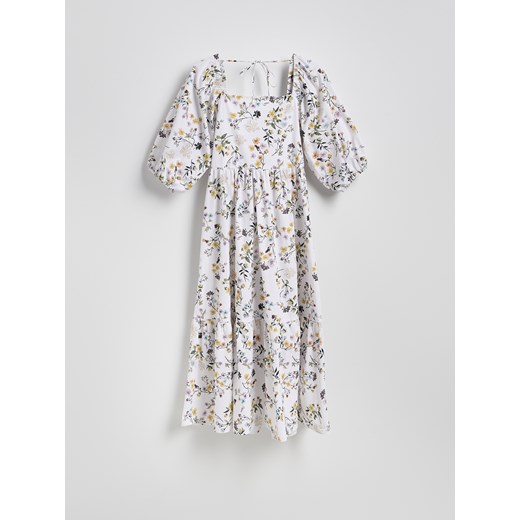 Reserved - Bawełniana sukienka midi - wielobarwny Reserved L Reserved