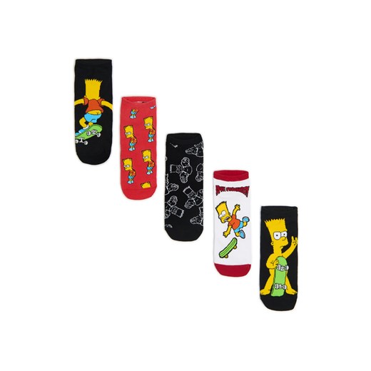 Cropp - Zestaw skarpet The Simpsons - czerwony ze sklepu Cropp w kategorii Skarpetki męskie - zdjęcie 178738791